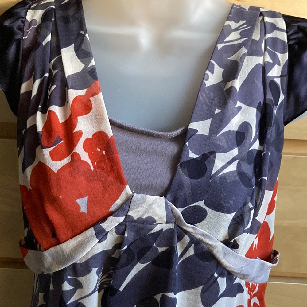 Anthropologie Odille 100% Silk Floral Blouse - Picture 2 of 9